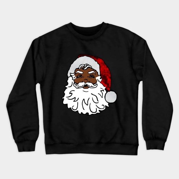 african black santa claus christmas Crewneck Sweatshirt by gossiprag